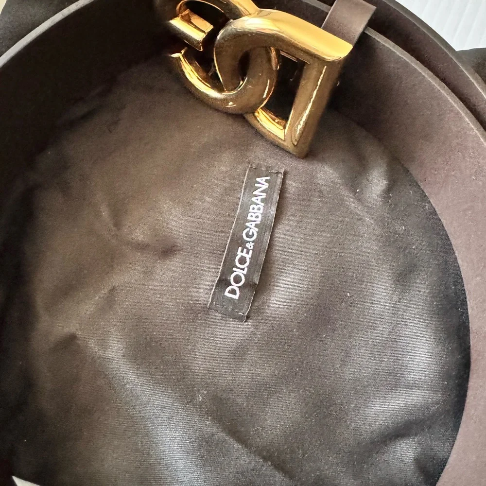Dolce&Gabbana DG-Logo Leather Buckle Belt